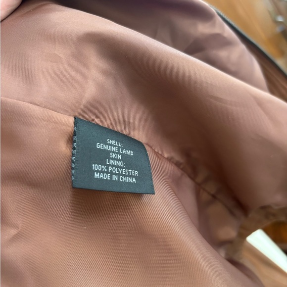 Lovely vintage inspired oversized 100 genuine lambskin leather bomber jacket XL - Picture 12 of 12